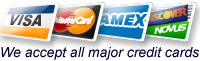 We accept all major credit cards